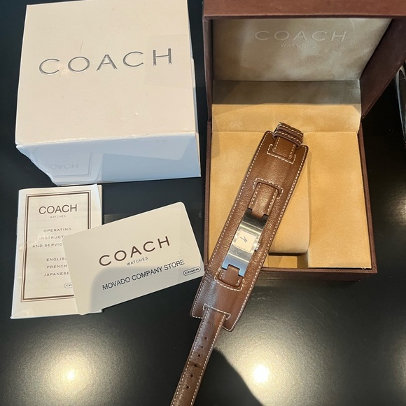 Coach Brown Leather women’s watch vintage 2000s